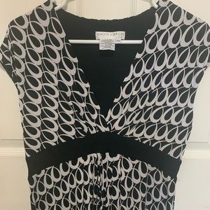 Black and white patterned dress